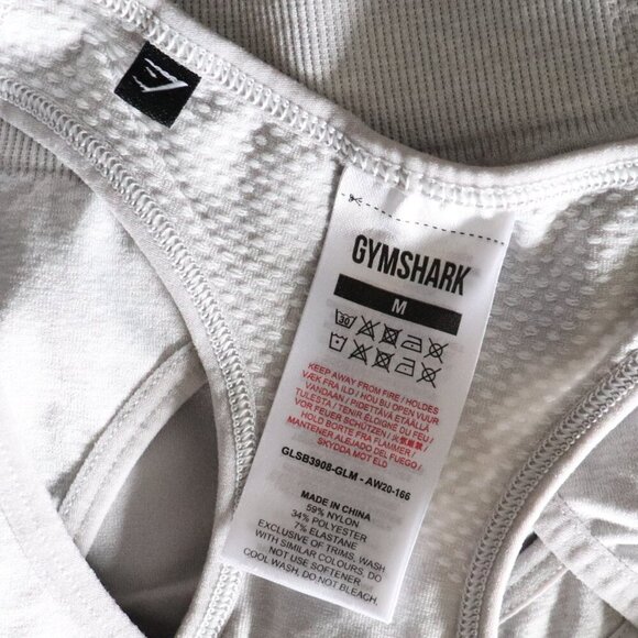 Gymshark Women's Sz M Grey Vital Rise Medium Support Keyhole Stretch Sports Bra - Picture 7 of 8